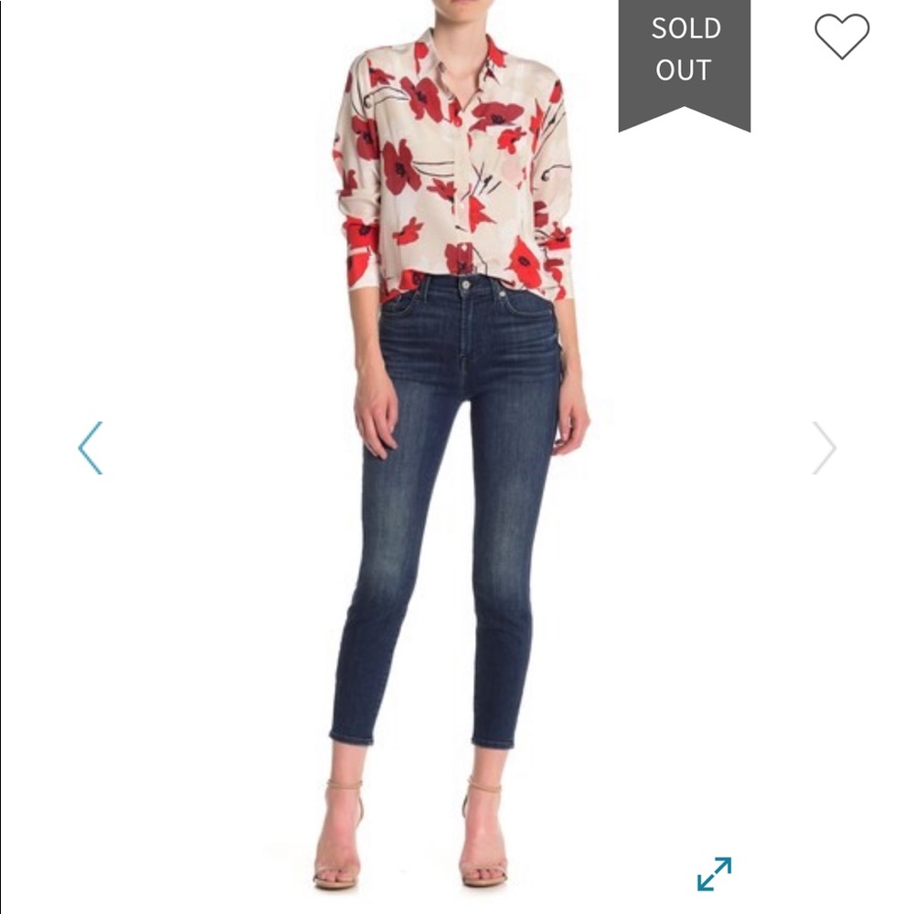 7 for all mankind high waisted ankle skinnies